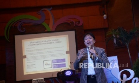 Ketua Indonesian Islamic Travel Communication Forum (IITCF) Priyadi Abadi menjadi salah panelis Rembuk Republik bertema 