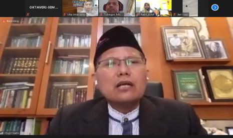 Kaitan <em>Artificial Intelligence</em> dan Dakwah Islam. Foto: Ketua Komisi Dakwah MUI Pusat Prof  KH M Cholil Nafis, Lc, MA, PhD tampil sebagai narasumber  webinar dengan tema, ”Bekerja dan Bermuamalah Sebagai Ibadah di Masa Pandemi” yang digelar PT Semen Padang bekerjasama dengan Bank Syariah Mandiri pada Rabu (14/10).