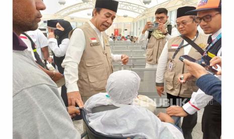 Ketua Komisi VIII sekaligus Ketua Tim Pengawas Haji DPR RI, Ashabul Kahfi di Bandara Internasional Amir Muhammad bin Abdul Aziz (AMAA), Madinah Rabu, (21/6/2023). 