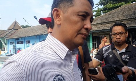 Ketua Kontingen Indonesia/Chef De Mission (CDM) ASEAN Paragames 2020, Andi Herman usai memantau Pelatnas renang difabel di kolam renang Kopassus, Sukoharjo, Kamis (19/12). ASEAN Para Games (APG) 2020 yang dijadwalkan digelar pada 3-9 Oktober terancam batal setelah Komisi Olahraga Filipina (PSC) memutuskan menyetop pendanaan penyelenggaraan pesta olahraga se-Asia Tenggara itu.