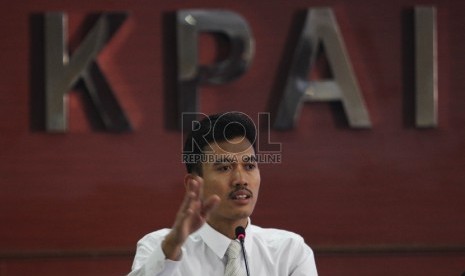 Ketua KPAI Asrorum Niam Sholeh saat memaparkan refleksi akhir tahun KPAI di kantor KPAI, Jakarta, Rabu (30/12).