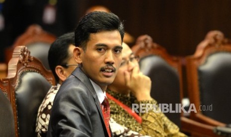 Ketua KPAI Asrorun Niam Sholeh menghadiri sidang lanjutan judicial riview KUHP pasal 284, 285, dan 292 di Mahkamah Konstitusi, Jakarta, Selasa (23/8). 