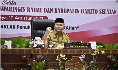 Gubernur Kalteng H. Sugianto Sabran saat menyampaikan sambutannya