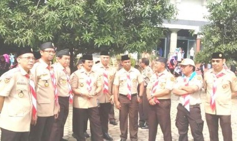 Ketua Kwartir Nasional Pramuka Adyaksa Dault usai melantik Pengurus Sako Sekawan Persada Nusantara