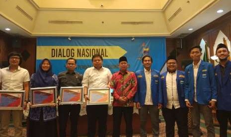 Ketua Mabinda PKC PMII DKI Jakarta, Sudarto saat menghadiri Dialog Nasional  dengan mengusung Tema “Peran pemuda dan mahasiswa  dalam mengawal pesta demokrasi pemilu 2019” di gedung Pengurus Besar Nahdlatul Ulama (PB NU), Selasa, (18/9).