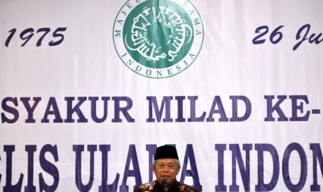 Ketua Majelis Ulama Indonesia (MUI) KH Ma'ruf Amin