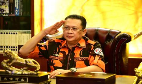 Ketua MPR Bambang Soesatyo (Bamsoet) dalam Sosialisasi Empat Pilar MPR RI bersama Majelis Pimpinan Wilayah Kalimantan Timur Pemuda Pancasila secara virtual, Kamis (15/10) malam.