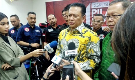 Ketua MPR Bambang Soesatyo di Gedung Nusantara III, Kompleks Parlemen, Jakarta, Rabu (19/2).