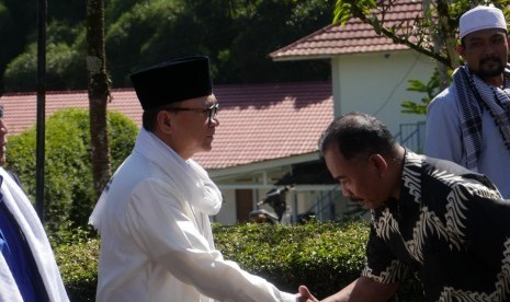 Ketua MPR Zuklifli Hasan di Ponpes Modern Lembah Arafah Kabupaten Bogor, Rabu (28/3).