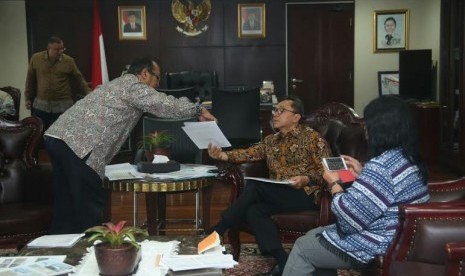 Ketua MPR Zulkifli Hasan menerima audiensi Rektor Kampus Itera.