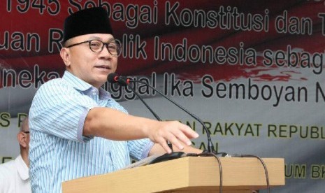 Ketua MPR Zulkifli Hasan saat sosialisasi empat pilar.