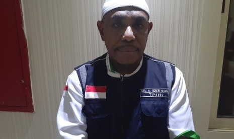 Ketua MUI Papua sekaligus anggota TPIHI Kloter 18 UPG KH Umar Bauw Al Bintuni. Dari Tanah Suci Makkah, dia mengimbau jamaah haji untuk mendoakan kondisi dan situasi di Papua agar tetap kondusif, Senin (19/8).