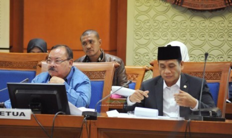 Ketua Pansus RUU Terorisme Muhammad Syafi’i memimpin Rapat Tim Perumus RUU Terorisme di Gedung DPR. 