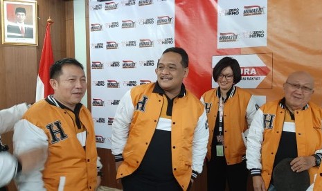 Ketua Pelaksana Munas Ketiga Hanura, Benny Ramdhani saat konferensi pers di Kantor DPP Hanura, City Tower, Jakarta Pusat, Senin (16/12). Munas Ketiga Hanura akan digelar pada 17-19 Desember 2019 di Hotel Sultan, Jakarta.