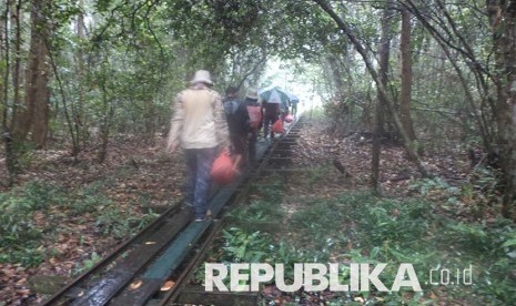  ketua Tim Serbu Api,  Laboratorium Alam Hutan Gambut, di Desa Kireng Bangkirai, Kecamatan Sabangau, Palangkaraya, Provinsi Kalimantan Tengah. Selasa(2/3)