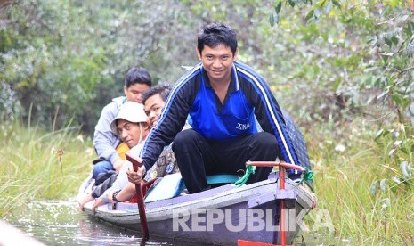 ketua Tim Serbu Api,  Laboratorium Alam Hutan Gambut, di Desa Kireng Bangkirai, Kecamatan Sabangau, Palangkaraya, Provinsi Kalimantan Tengah. Selasa(2/3)