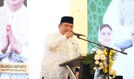 Ketua Umum DPP Partai Golkar Airlangga Hartarto. Pengamat sebut elektabilitas Airlangga masih bisa ditingkatkan untuk jadi capres KIB.