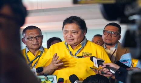 Ketua Umum DPP Partai Golkar, Airlangga Hartarto. Soal Mahfud MD berencana mundur, Ketum Golkar Airlangga sebut ini jadi spekulasi.