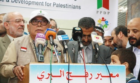 Ketua Umum KNRP Suripto saat memberi sambutan di Gaza