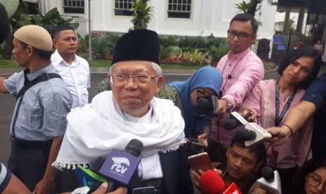 Ketua Umum Majelis Ulama Indonesia (MUI), Ma'ruf Amin di Istana Negara, Jakarta, Rabu (28/2).