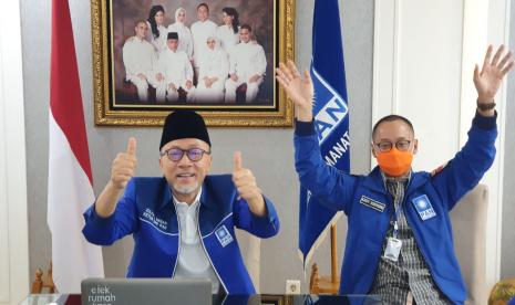 Ketua Umum PAN Zulkifli Hasan dan Sekjen PAN Eddy Soeparno 