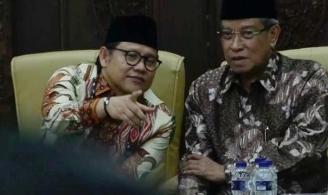 Ketua Umum Partai Kebangkitan Bangsa (PKB), Muhaimin Iskandar (Kiri)