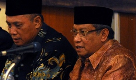 Ketua Umum PBNU KH Said Aqil Siroj dan Waketum PBNU As'ad Said Ali