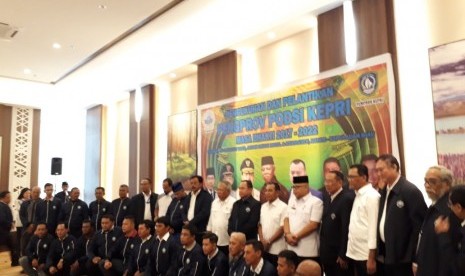 Ketua Umum Persatuan Olahraga Dayung Seluruh Indonesia (PODSI) Basuki Hadimuljono dalam acara pengukuhan dan pelantikan pengurus provinsi PODSI Kepulauan Riau di Hotel Aston Batam, Jumat (2/3).