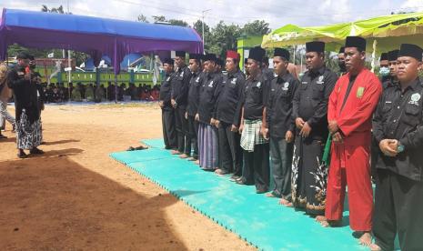 Ketua Umum Pimpinan Pusat Pagar Nusa Nahdlatul Ulama (Pagar Nusa NU), Muchamad Nabil Haroen saat menghadiri Harlah Pagar Nusa NU ke-36 di Pondok Pesantren Darurrahman, Kabupaten Pelalawan, Ahad (16/1/2022)