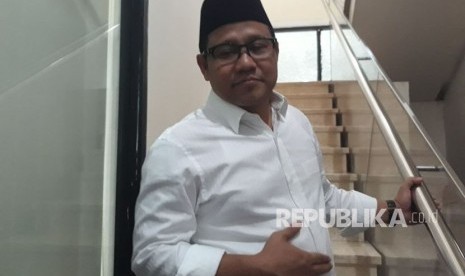 Ketua Umum PKB Muhaimin Iskandar memberikan keterangan pers terkait Pilgub Jabar dan Jateng di kantor DPP, Rabu (20/12).