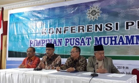 Ketua Umum PP Muhammadiyah, Haedar Nashir dan Sekretaris Umum PP Muhammadiyah, Abdul Mu