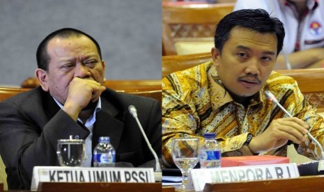 Ketua umum PSSI dan Menpora