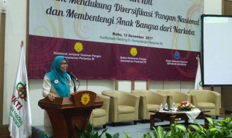 Ketua Umum Wanita Tani Indonesia Himpunan Kerukunan Tani Indonesia (WTI HKTI) Oni Jafar.