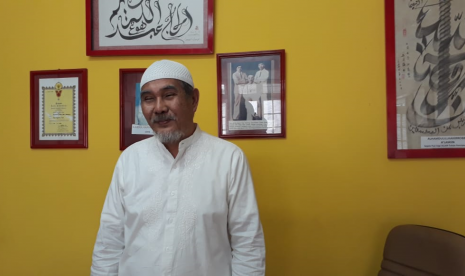 Ketua Yayasan Haji Karim Oei selaku pengurus Masjid Lautze, Muhammad Ali Karim Oei saat diwawancara Republika, Ahad (11/8)