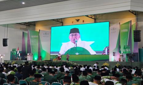 Ketum PBNU di Universitas Islam Sultan Agung, Semarang, Sabtu (3/8/2024).