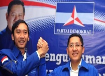 Ketum Demokrat Anas Urbaningrum dan Sekjen Eddie Baskoro Yudhoyono