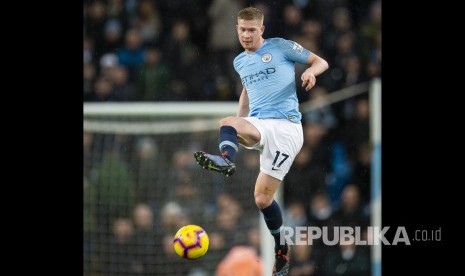  Gelandang Manchester City Kevin De Bruyne. 