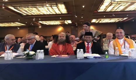 Wakil Ketua Umum Majelis Ulama Indonesia (MUI), KH Marsudi Syuhud, dalam acara Global Peace Leadership Conference Indo-Pacific 2023, di Hotel Le Meridien di New Delhi, India yang berlangsung dari 11 sampai 13 April 2023. 