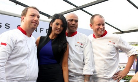 ki-ka: Chris Salans, Farah Quinn, Henry Bloem dan Will Merrick dalam peluncuran acara Top Chef, Selasa (3/9)