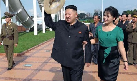 Kim Jong un dan istrinya 