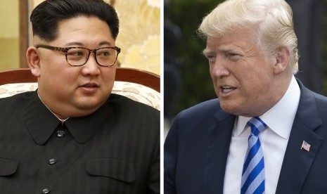 Kim Jong-un dan Presiden Donald Trump