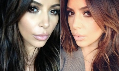 Kim Kardashian dengan rambut barunya