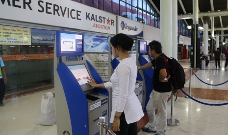 Kiosk Checkin Mandiri di Bandara Soekarno-Hatta.