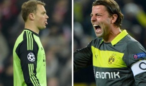 Kiper Bayern Muenchen Manuel Neuer vs kiper Borusia Dortmund Roman Weidenfeller