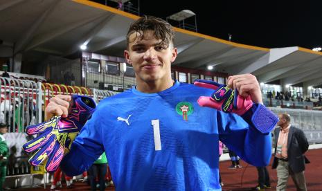 Kiper timnas Maroko U-17 Taha Benrhozil.