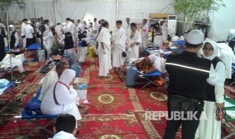 Suasana KKHI di Arafah, Kamis (31/8).