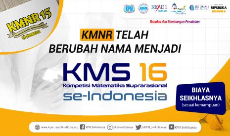 Klinik Pendidikan MIPA (KPM) akan menggelar perhelatan Kompetisi Matematika Suprarasional (KMS) Ke-16 dengan biaya seikhlasnya (sesuai kemampuan) yang akan digelar secara daring. Pelaksanaan KMS dibagi dalam dua babak, yakni Babak Penyisihan (18 April 2021) dan Babak Final yang akan digelar pada 30 Mei 2021.