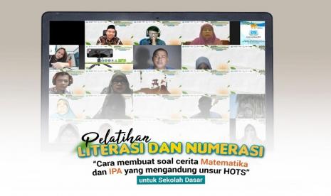 Klinik Pendidikan MIPA menyelenggarakan Pelatihan Literasi dan Numerasi dengan tema Cara Membuat Soal Cerita Matematika dan IPA yang Mengandung Unsur HOTS pada Jumat (12/11) secara daring.