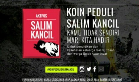 Koin peduli Salim Kancil.