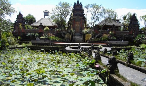 Kolam teratai di Ubud, Bali.